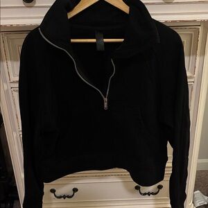 Black Half-Zip Pullover sweatshirt